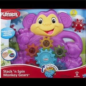 playskool stack n spin monkey gears